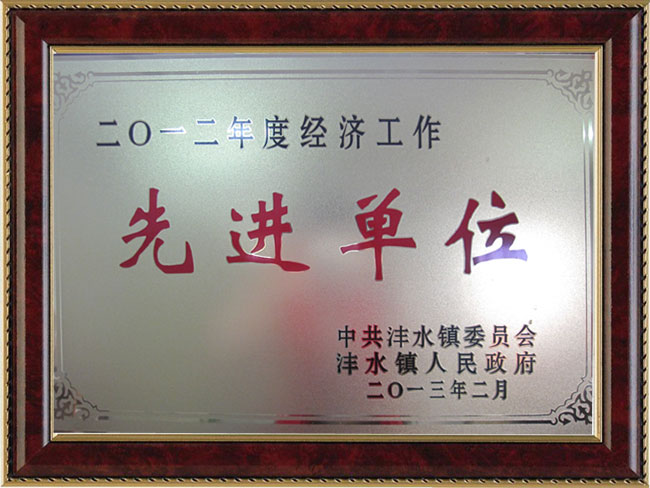 2012年度經(jīng)濟工作先進單位